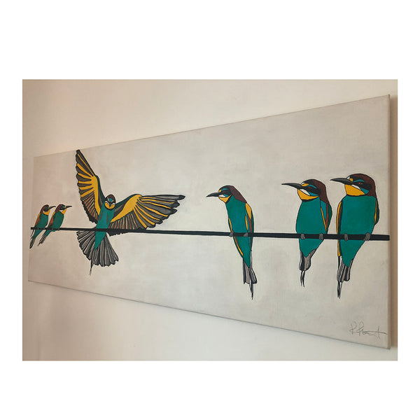 birds on a wire